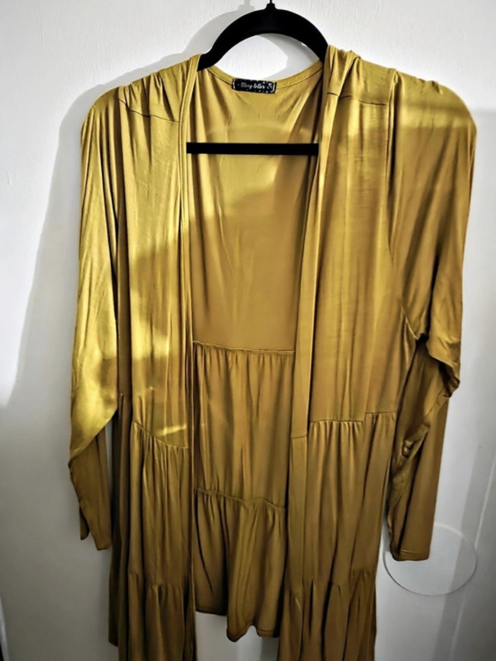 Storyteller Yellow Tiered Mini Dress Size 3X